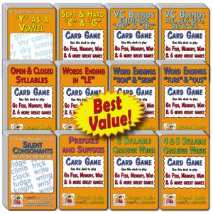 Advanced Phonics SuperDeck Card Game 12-Pack - Ages 8-11 A614S