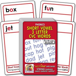 Short Vowel 3-letter CVC SuperDeck Card Game C601A