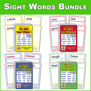 Sight Words SuperDeck Card Game Bundle A160S
