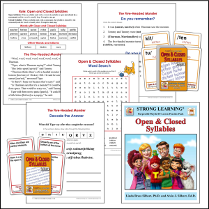 OPEN & CLOSED SYLLABLES - Phoneme Combo-Pack - P125