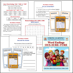 WORD ENDINGS our, sure & ture - Phoneme Combo-Pack - P128