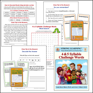 4 & 5 SYLLABLE CHALLENGE WORDS - Phoneme Combo-Pack - P132