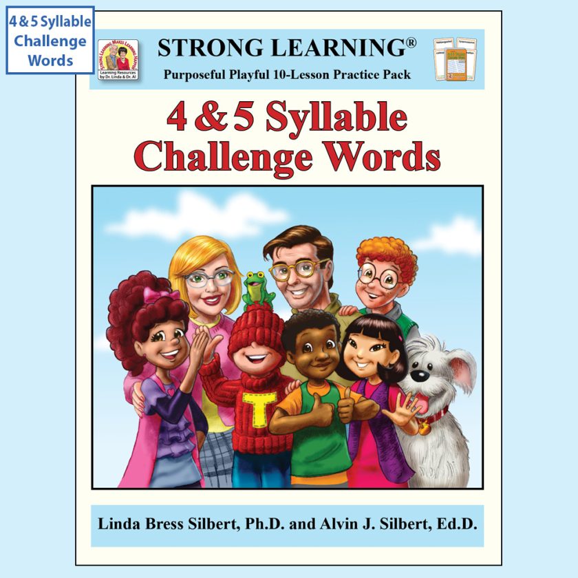 4&5 SYLLABLE CHALLENGE WORDS - Practice Pack - T132