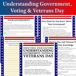 Government, Voting & Veterans Day | Civics Resource with Quiz for Grades 4–12