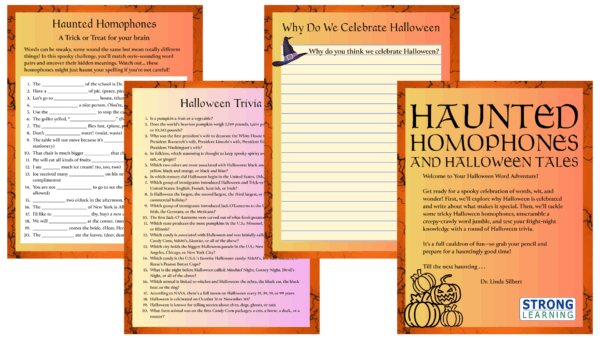 Halloween Reading & Writing Activities: Homophones, Word Games & Trivia Quiz - Image 3